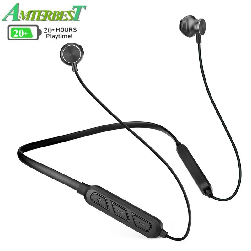 AMTERBEST X7 Plus Bluetooth наушники Магнитная Шейная гарнитура Водонепроницаемые