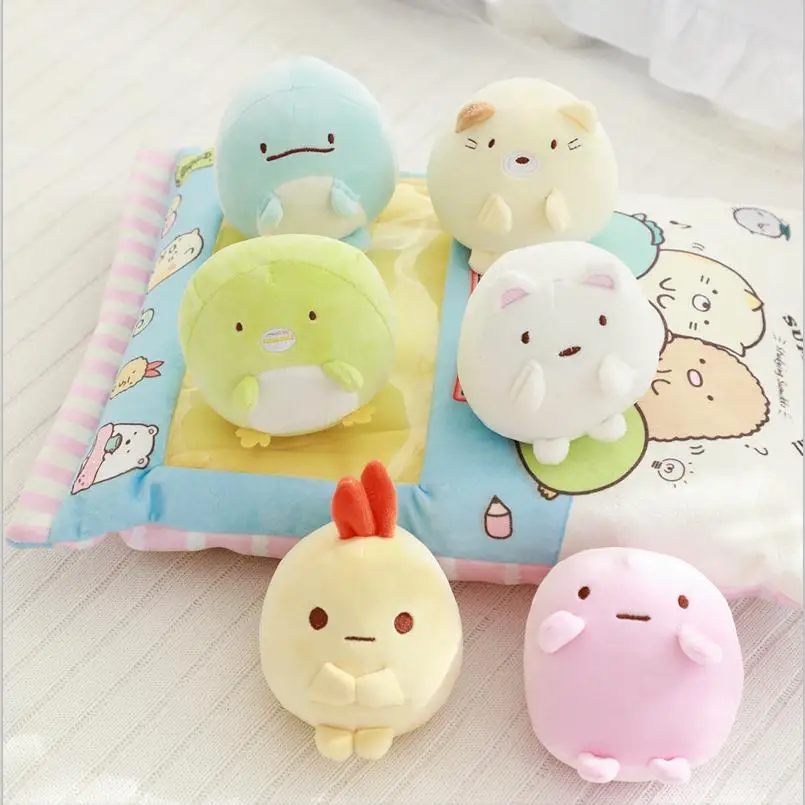Плюшевая подушка Sumikko Gurashi 6 шт. мягкая с японской анимацией угловая кукла из
