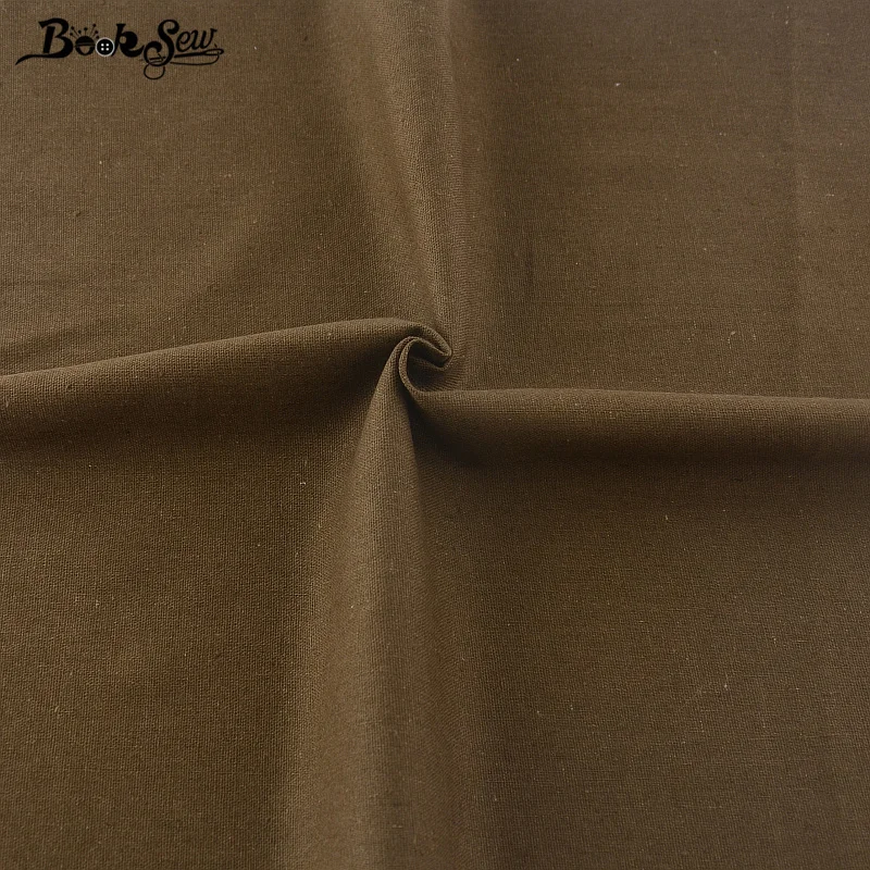 Booksew темно-коричневый хлопок льняная ткань швейный материал Tissu Лоскутная скатерть сумка занавеска подушка Zakka тканевый измеритель ткани