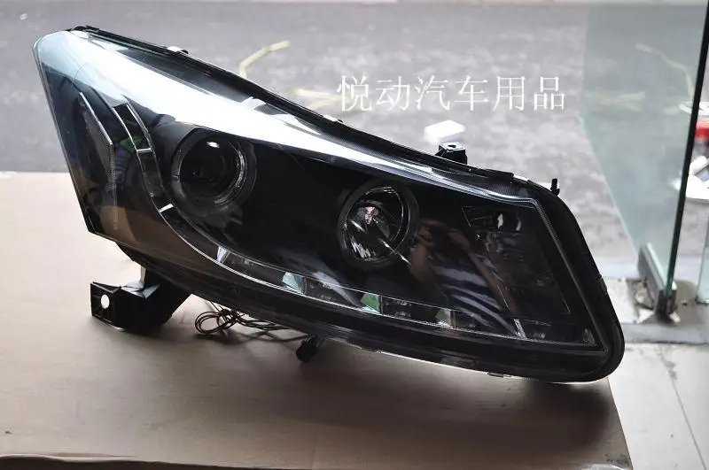 D_YL стайлинга автомобилей для Honda accord фары 2008-2013 accord светодиодный фар DRL Объектив Двойной Луч H7 ксеноновые би ксенон объектива