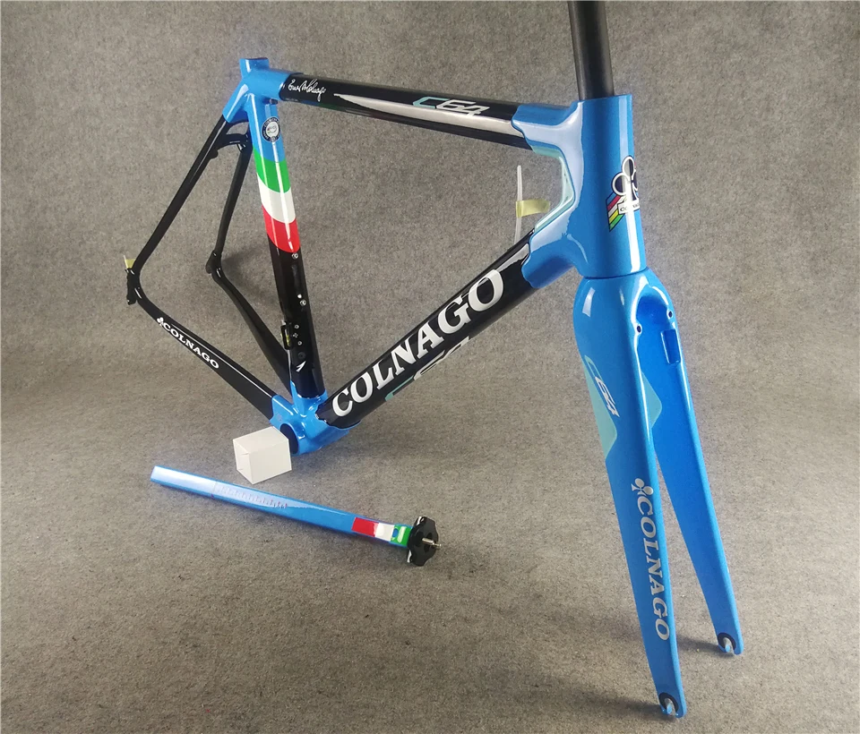 Colnago C64 синяя рама для шоссейного велосипеда Глянцевая велосипедная Рама