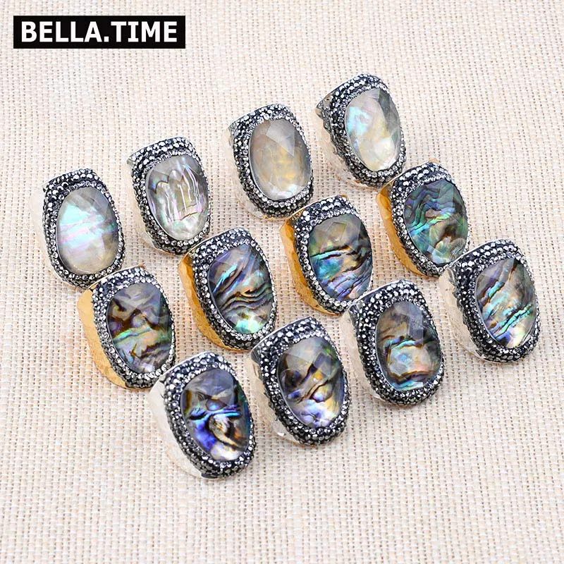 BELLA. TIME богемные кольца ракушки с естественной бабочкой для женщин ювелирные