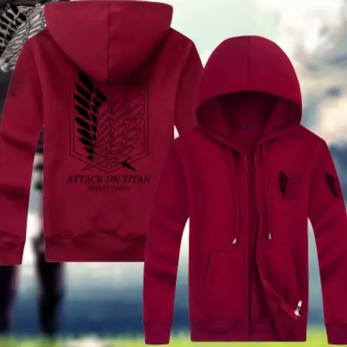 Атака Титанов Толстовка Shingeki no Kyojin 3xl зимнее пальто Косплей Eren куртка Levi для