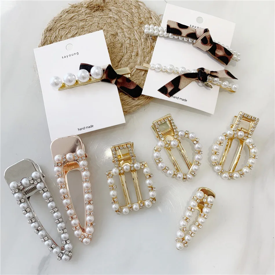 2020 Корея имитация жемчуга Заколки для женщин Девушка Элегантные ювелирные