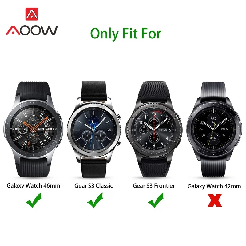 AOOW закаленное стекло для samsung Galaxy watch 46 мм gear S3 Frontier S3 S2 спортивная классическая защита экрана 9H 2.5D закаленное стекло