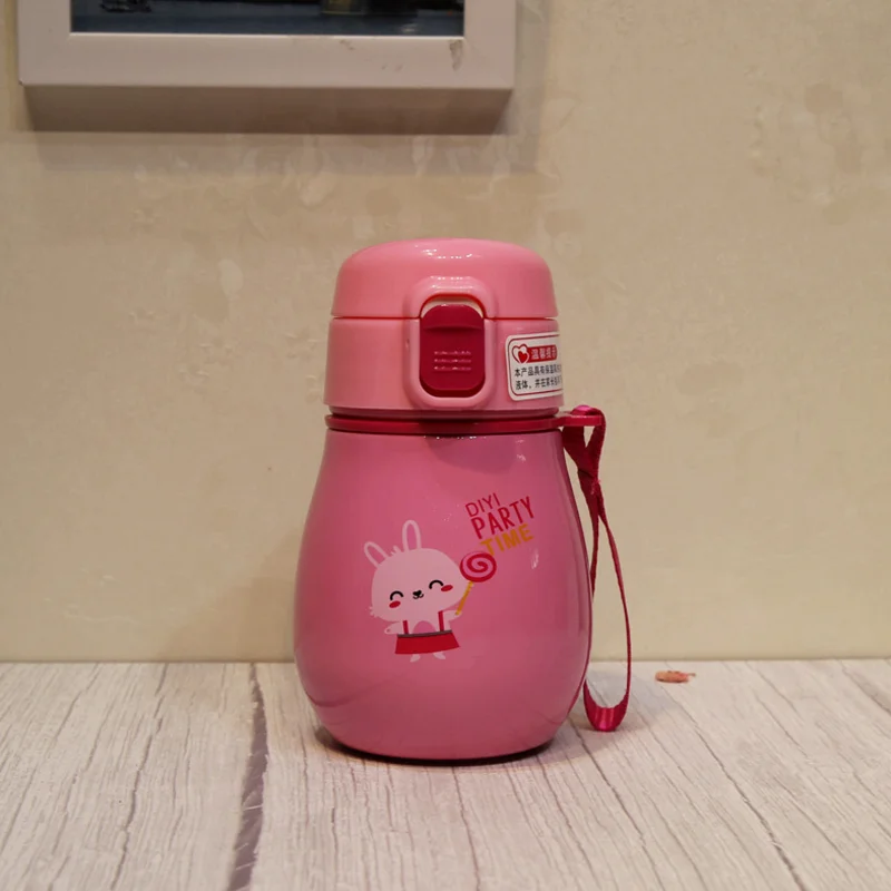 SS 304 термос из нержавеющей стали стакан Мини милая детская соломенная вакуумная