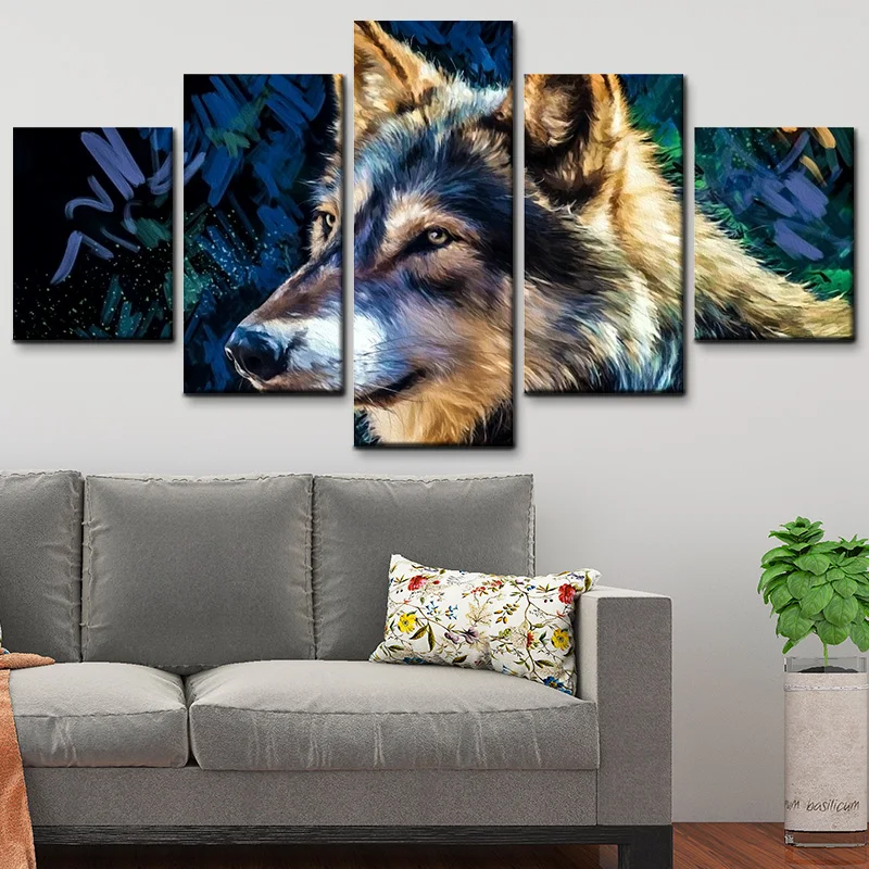Картина на холсте украшение для дома с рамкой печать HD большая картина маслом из 5