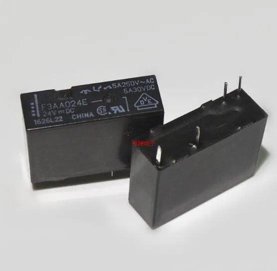 ; набор из 10 шт. реле F3AA005E F3AA005 F3AA012E F3AA012 F3AA024E F3AA024 5VDC 12VDC 24VDC 4Pin 5A 250VAC