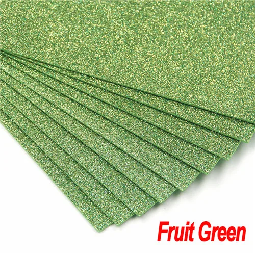 Fruit green 10 шт./лот 20*30 см губчатая бумага блестящая вспышка ручной работы EVA пены бумажные листы детский сад DIY Ремесло бумажные листы без клея - Цвет: Fruit green