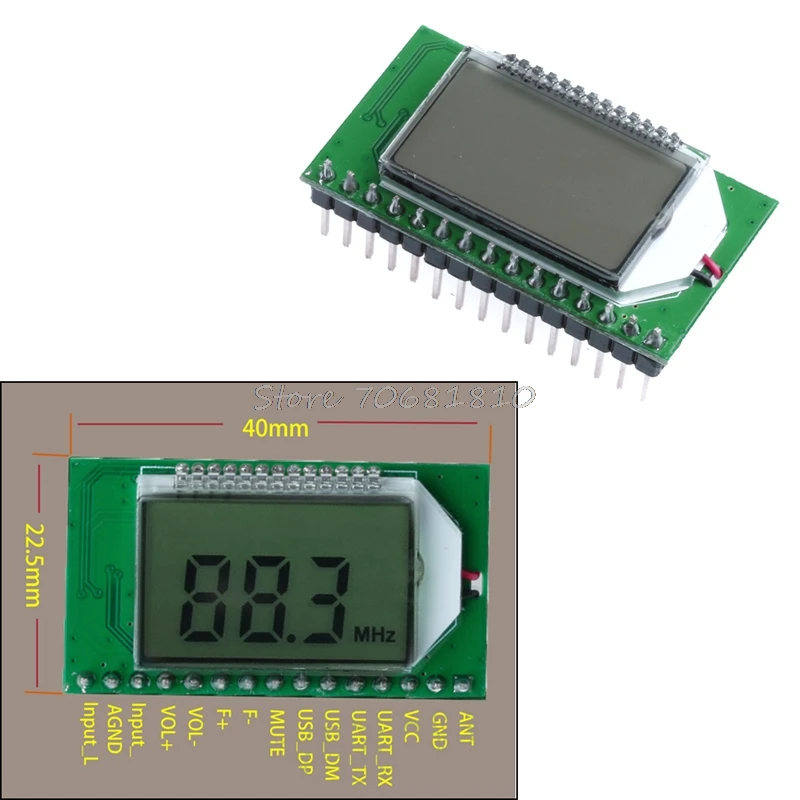 Модуль FM-радиопередатчика PLL беспроводной цифровой микрофон стерео 87-108 МГц 10166 |