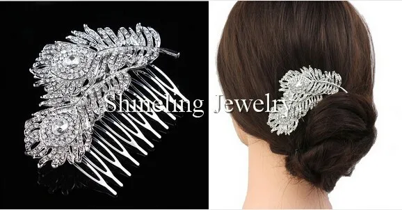 SLBRIDAL Великолепная арт-деко Винтаж свадебный гребень волос свадебный гребень для волос жемчугом свадебные аксессуары для волос, головные уборы Для женщин ювелирные изделия