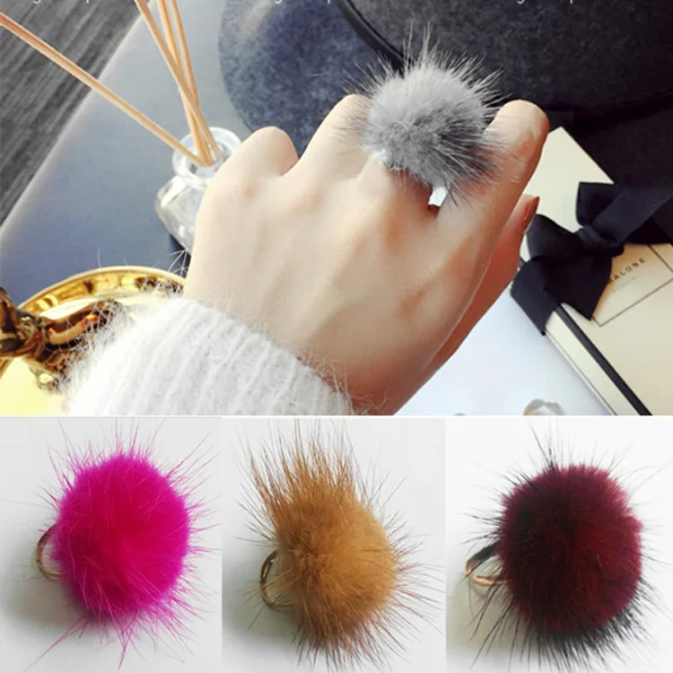 2017 модные ювелирные изделия изменяемые норковые Меховые помпоны серебряные