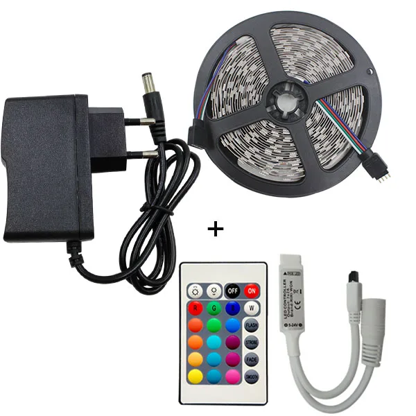 IR Control Set WiFi Светодиодная лента светильник SMD 5050 60 светодиодный 2835 RGB Светодиодная лента e DiodeTape DC12V гибкая светодиодная лента RGB лента диод с WiFi контроллером - Emitting Color: IR Control Set