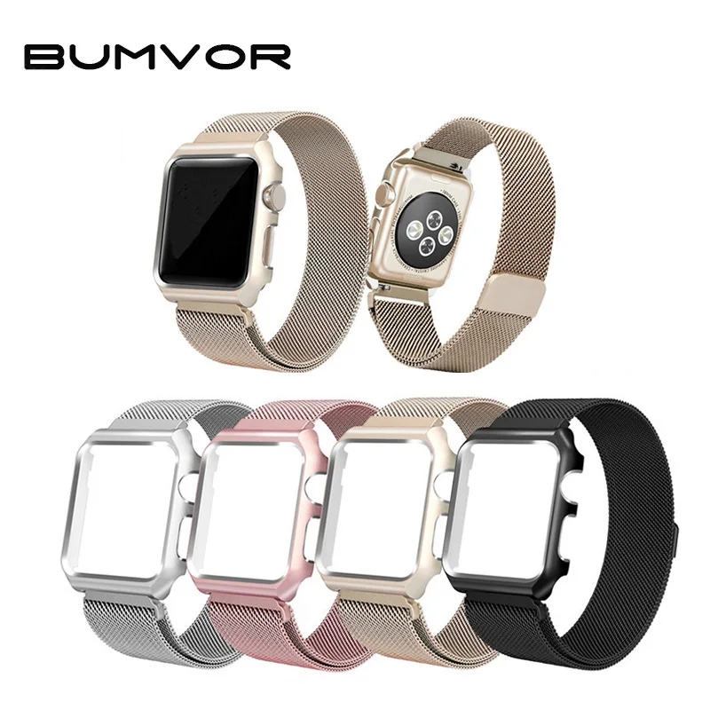 Магнитный сменный Браслет BUMVOR для Apple Iwatch 5 из нержавеющей стали 40/44/38/42 мм с