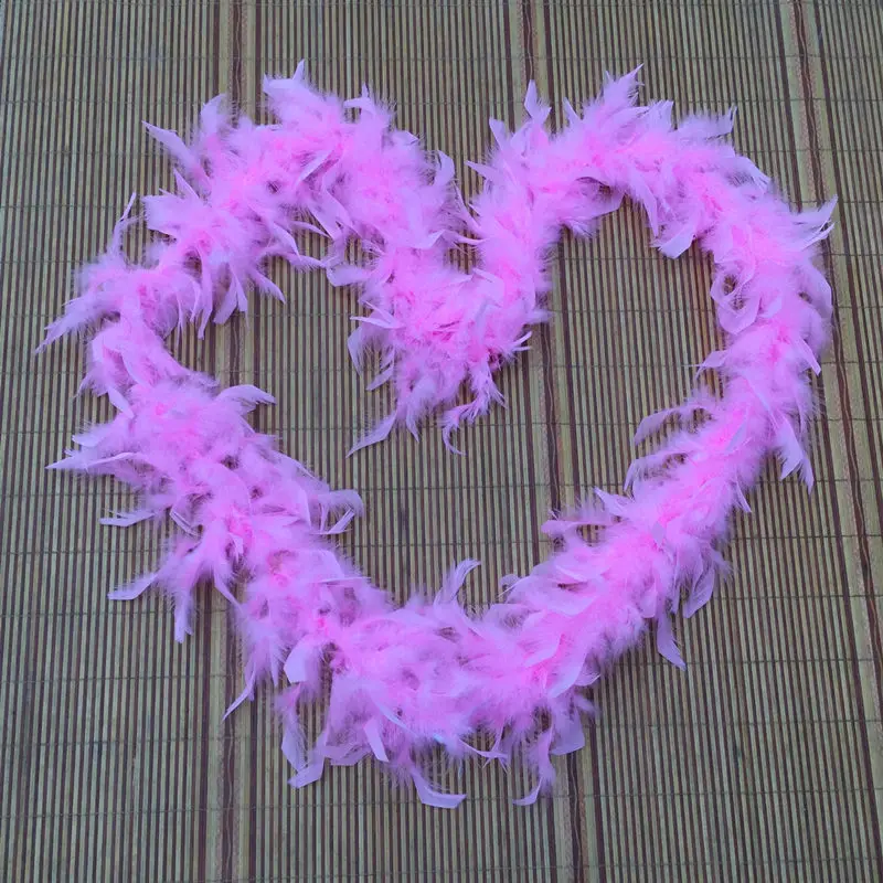 pink 1 шт./2 ярда/38 г Рождественский декоративный смешанный цвет Marabou Featherboa Плюм шарф одежда на Хэллоуин/женские свадебные аксессуары DIY - Цвет: pink