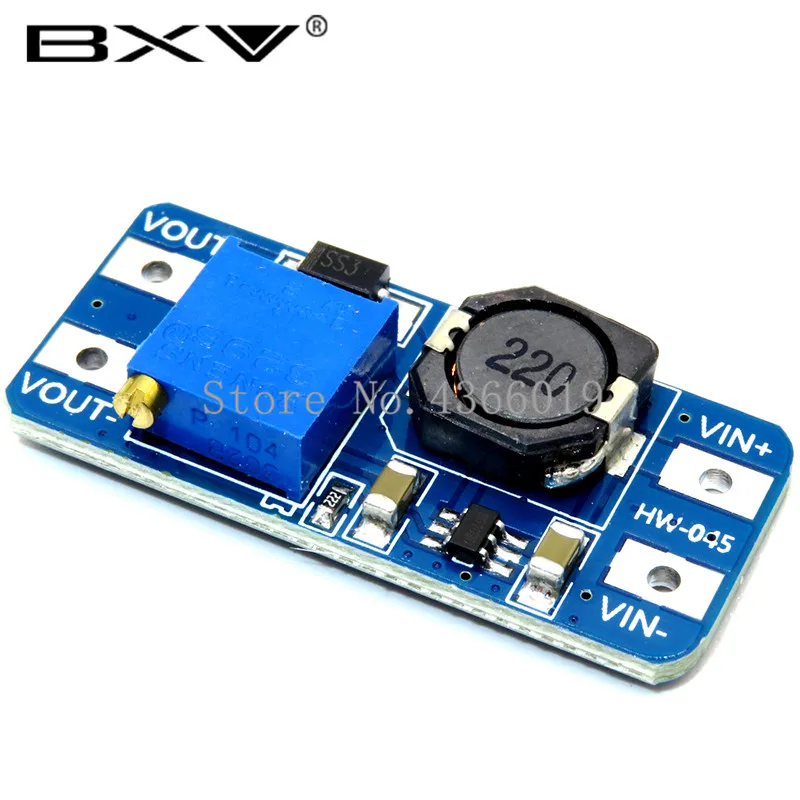 MT3608 1 шт. MT3608 DC-DC регулируемый Повышающий Модуль 2A повышение пластина Step Up Модуль с MICRO USB 2 V-24 V 5V 9V 12V 28V - Цвет: MT3608