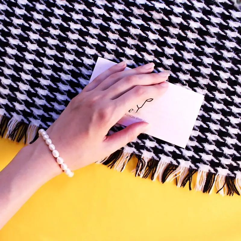 Винтажный Браслет Daimi с пресноводным жемчугом 6 7 мм эластичный браслет