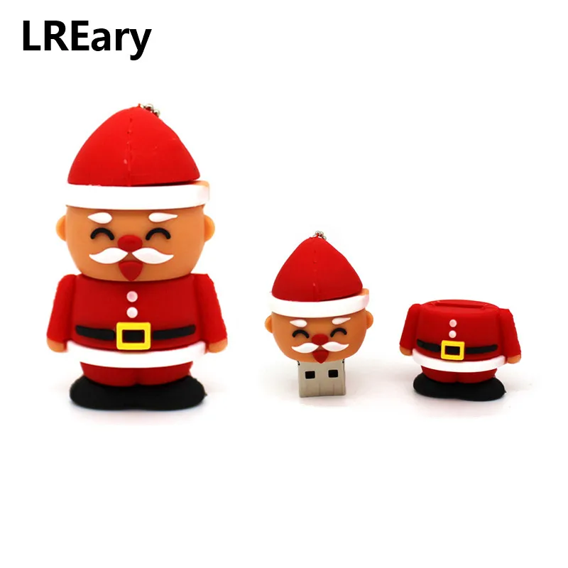 Флеш-диск USB 2 0 с изображением Санта Клауса 4 ГБ 8 64 Рождественская серия Pendrive 16 32 |