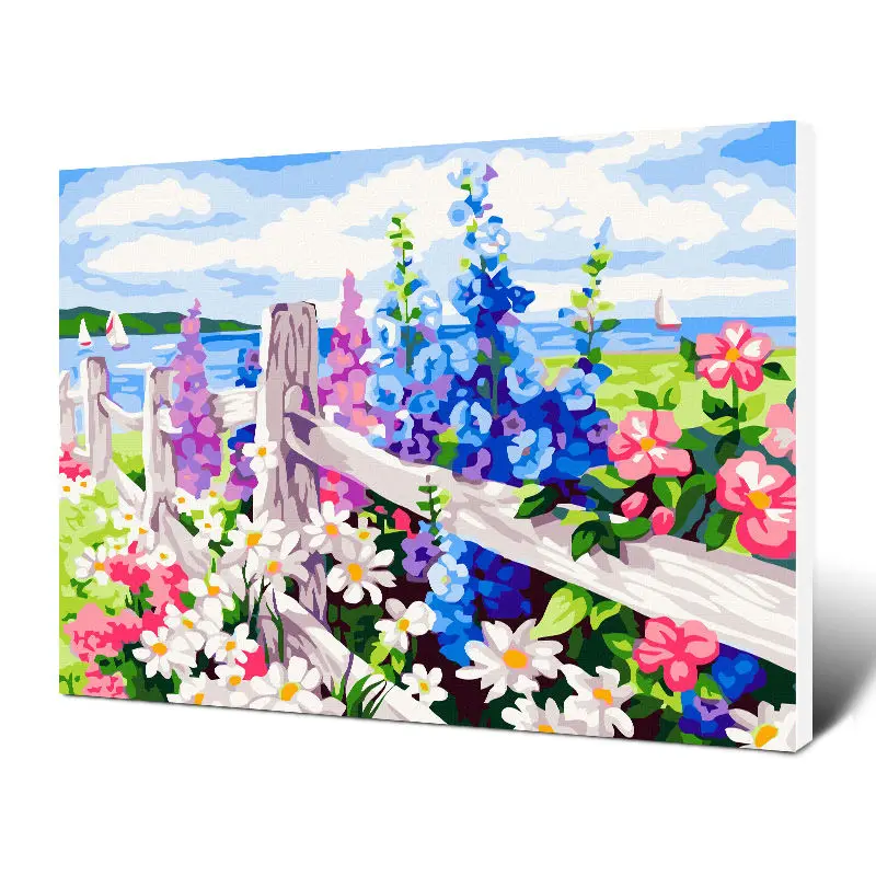 

coloring by numbers Sunflowers modular painting garden digital paint by numbers diy digital paintings on the wall