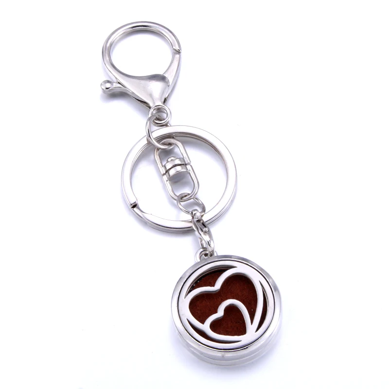 OWL pattern stainless steel aromatherapy key chain perfume diffuser keychain aroma charm jewelry Hanging ornament | Украшения и