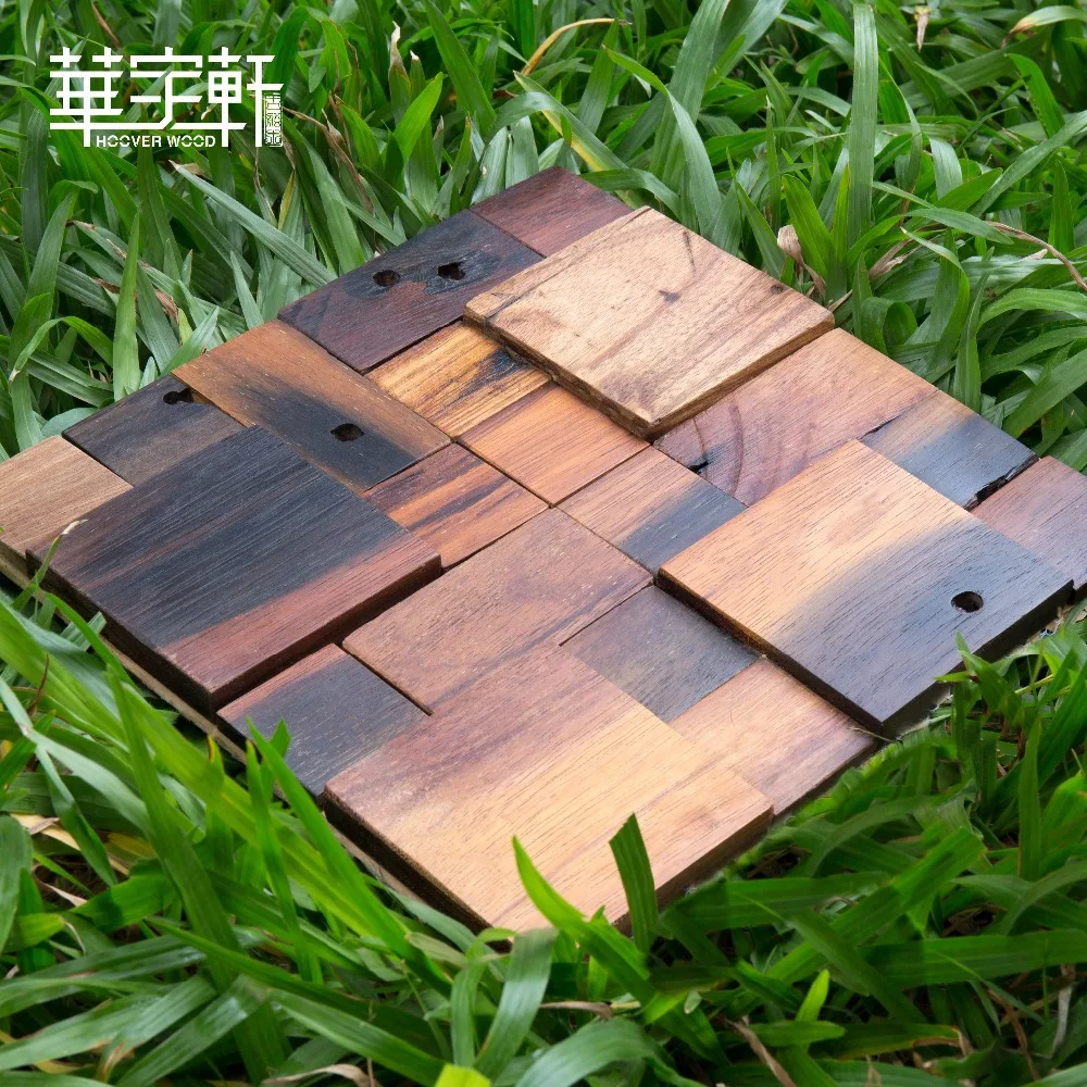 natural ship wood 3d ancient old boat wooden mosaic tiles wall decoration materials HMWM1027 for backsplash kitchen | Дом и сад