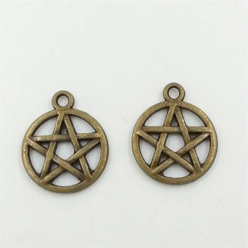 Antique Silver and Bronze Cute Star Sign Charms Pendants Alloy Pendant DIY Charm Jewelry Making Lead Nickel free 30pcs T713 | Украшения и