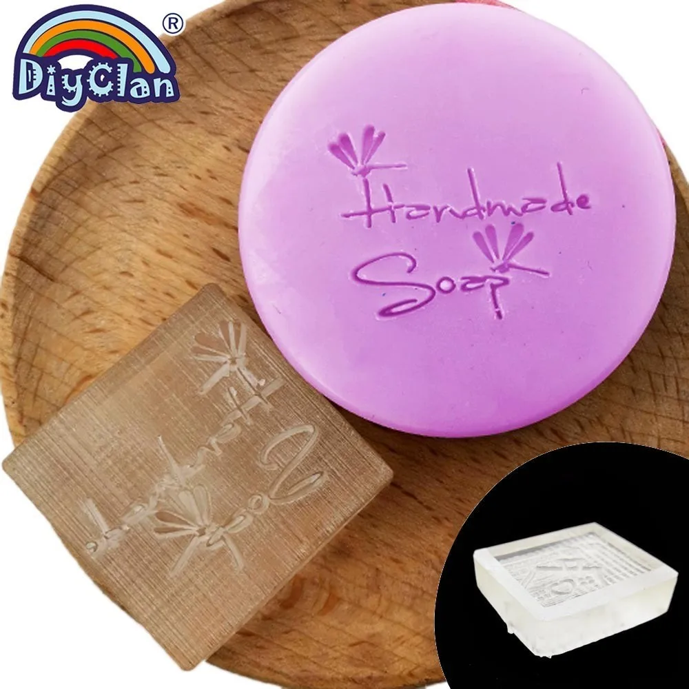 Transparent Soap Stamp For DIY Handmade Making Custom Patterns With Handle Z0125SZ | Дом и сад