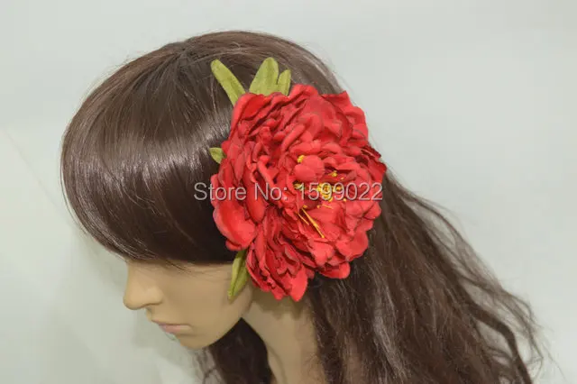 Винтажная красная большая шпилька для волос 15 см Женская Брошь средневековые