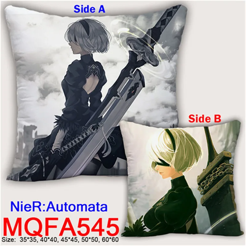 Декоративные подушки под заказ NieR Automatas yorha 2b мягкая двухсторонняя подушка с