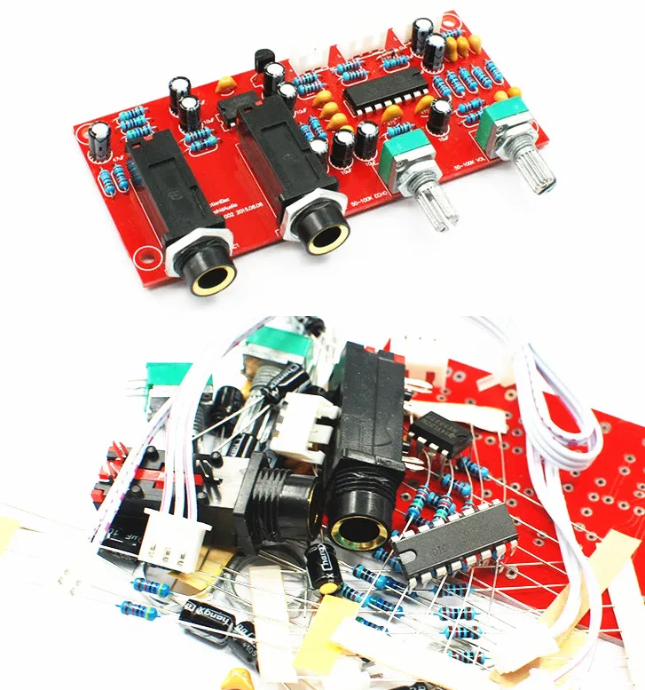 PT2399 Digital Microphone Amplifier Board Karaoke Plate Reverb Preamplifier Reverberator Suite Components NE5532 DC 12V-24V | Электроника