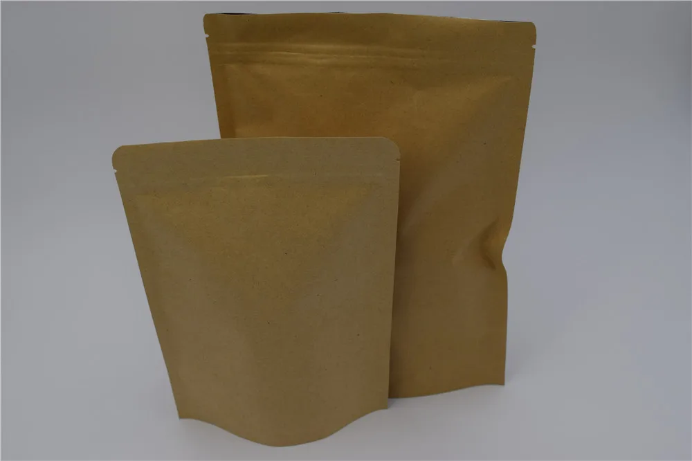 AAA большой образец сумки на молнии верхнее уплотнение подставка из крафт бумаги