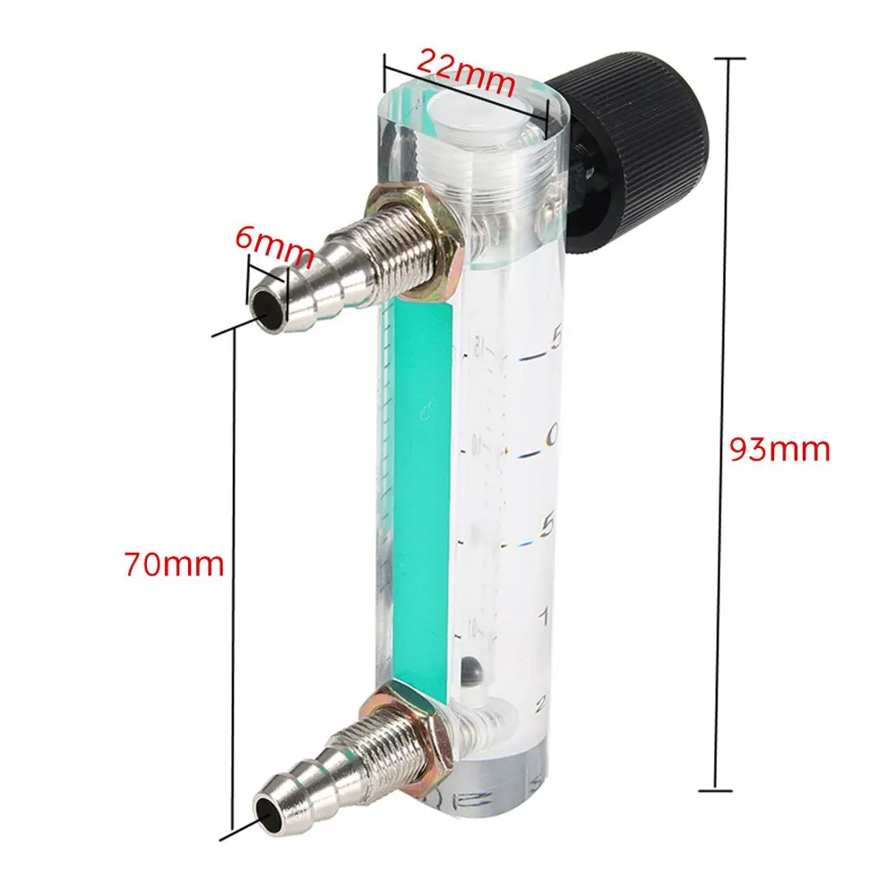 Расходомер кислорода расходомер с регулирующим клапаном для воздуха газа 0-1.5LPM