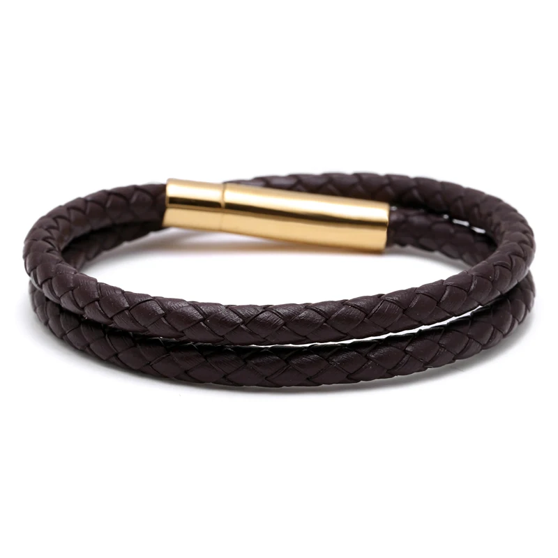 Mcllroy новый многослойный Плетеный браслет из телячьей кожи мужской крутой на