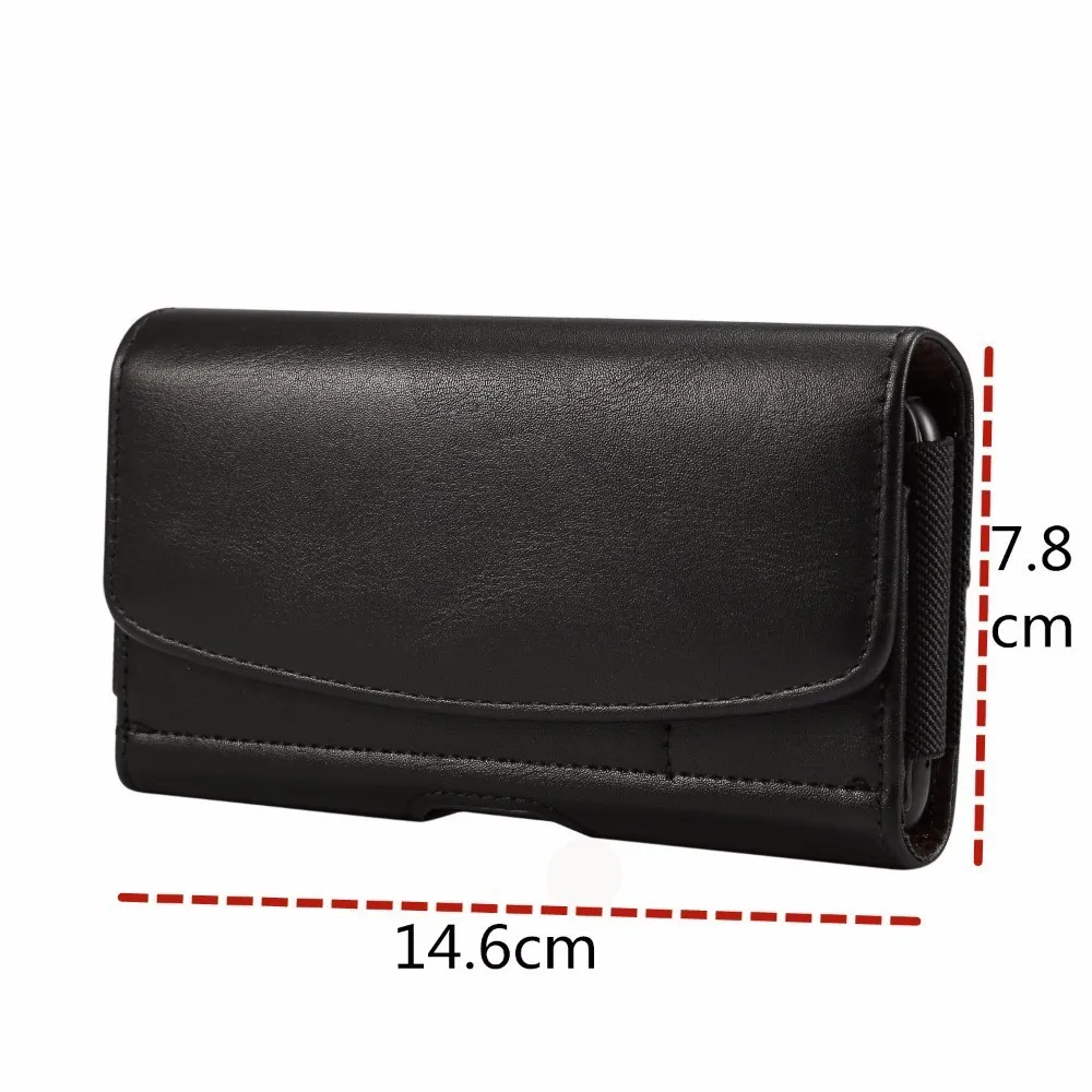 For 5.3inch Below Чехол из искусственной кожи с зажимом для ремня поясная сумка-Кобура эластичная лента сумка чехол для телефона для iPhone 5 6S 7 8 Plus X Iphone XR XS Max - Цвет: For 5.3inch Below