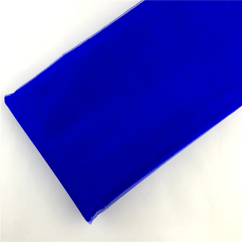 royalblue 48 см x 5 м рулон тюля Хрустальная ткань органза тюль рулон катушки свадебное украшение день Рождения Вечеринка Дети душ украшения для свадьбы - Цвет: royalblue