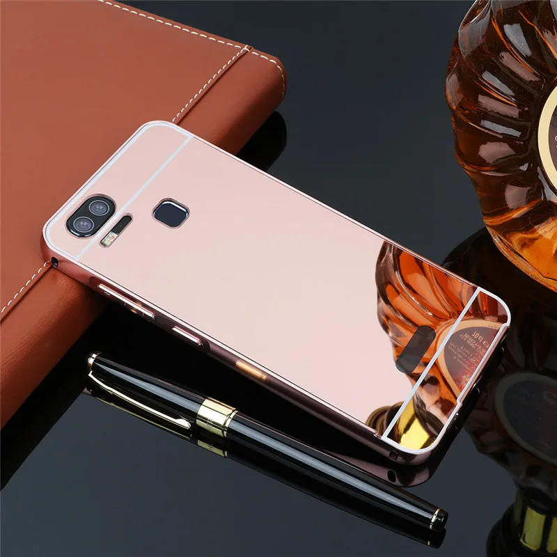 Для Asus Zenfone 3 Zoom ZE553KL чехол пластинчатый металл рамка с зеркалом для задней крышки