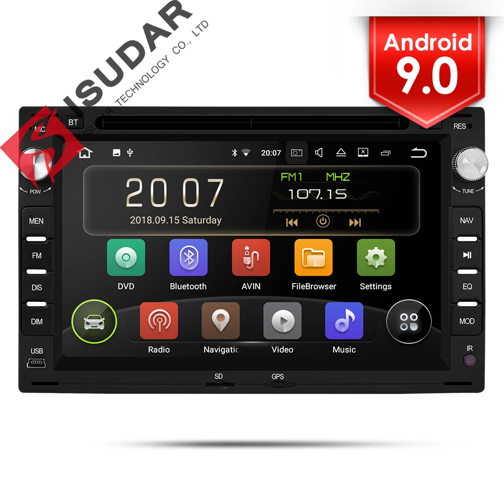 Isudar 2 Din Android 9 радио автомобиль VW/Volkswagen/Гольф/поло/транспортер/Passat b5 Авто