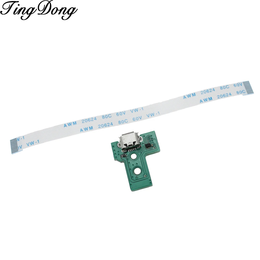 

TingDong USB Charging Port Board With 12 Pin Flex Cable For JDS-030 PS4 Controller