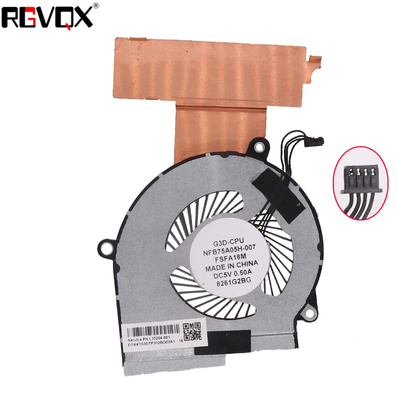 new original laptopnotebook cpu cooling fan for hp gaming nb wasd 4 5 pro iv omen 15 dc tpn q211 l30203 001 l30204 001 g3d free global shipping