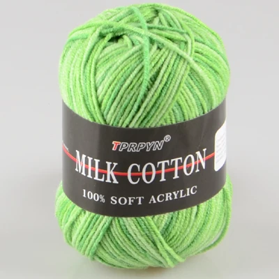 03 green camou TPRPYN 10 шт = 500 г красочное 3-слойное сегментное окрашенное молочное хлопчатобумажное одеяло для куклы ручной работы пряжа для вязания крючком BR23123 - Цвет: 03 green camou