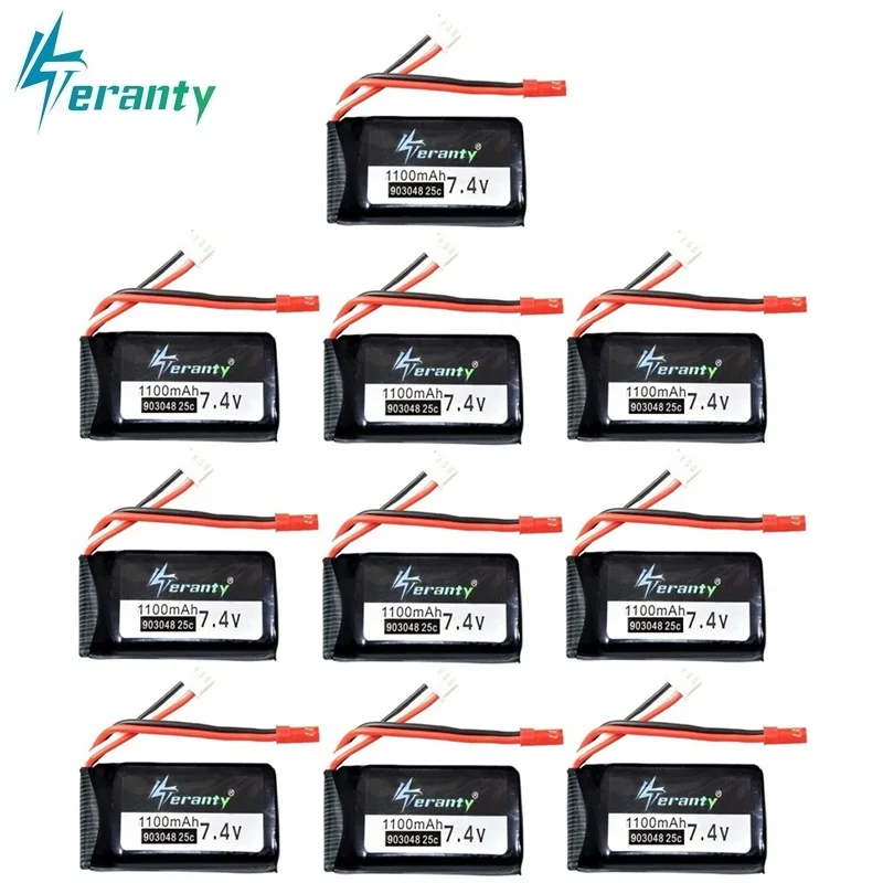 7 4 V 1100mah LiPo батарея для Wltoys V353 A949 A959 A969 A979 k929 v Drone RC автомобилей вертолетов лодки 10