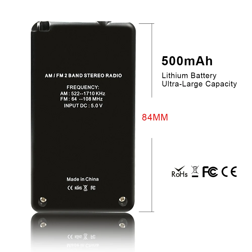 Портативный радио AM FM мини fm приемник со светодиодным дисплеем и наушниками +