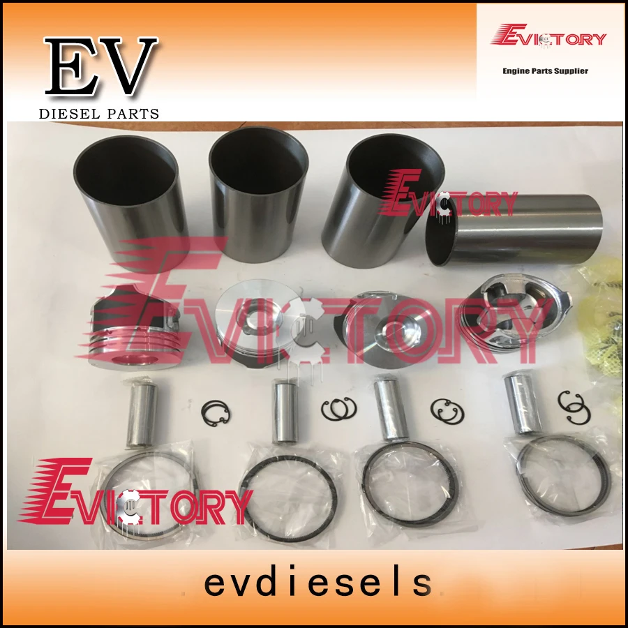 

EV For Isuzu engine CX75 excavator 4LE2 piston+piston ring+cylinder liner+full gasket kit+crankshaft bearing+con rod bearing