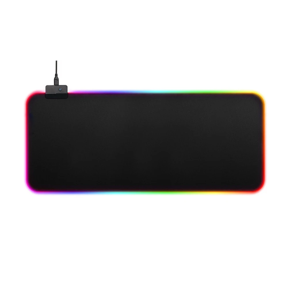 Цветная (RGB) светодиодный коврик для мыши большой USB Проводная Подсветка игровой