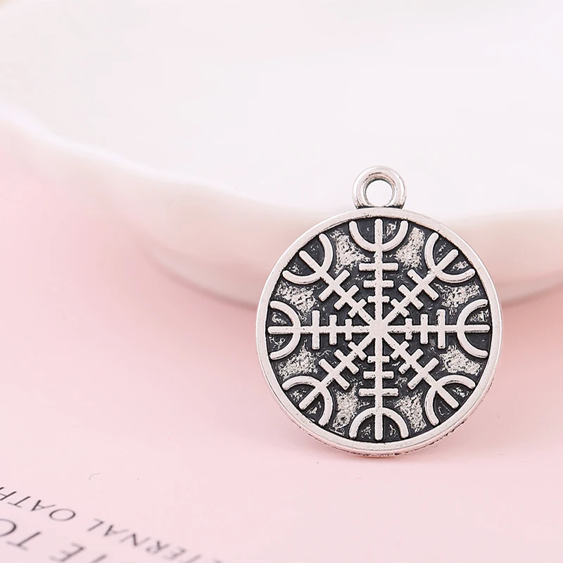 10 шт. круглые подвески Teamer Norse Cross Runes символ Одина Викинг для самостоятельного