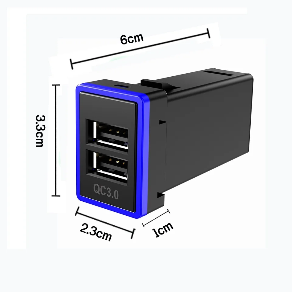 12 В двойной USB Автомобильное зарядное устройство QC3.0 светодиодный вольтметр адаптер питания с цифровым дисплеем напряжения для Toyota COROLLA Lewin RAV4 CAMRY eiz