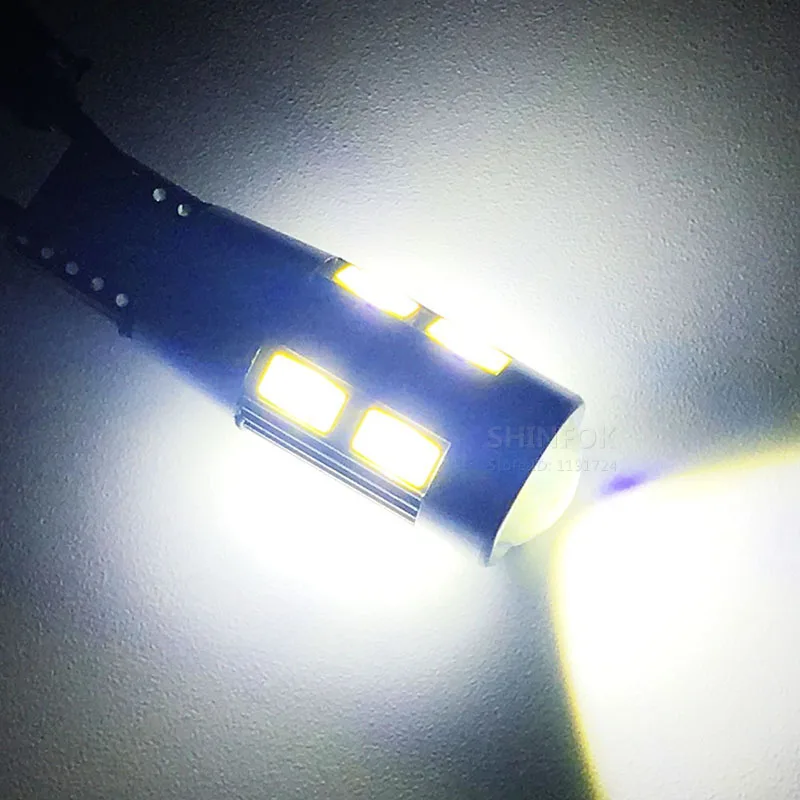 Светодиодные лампы CANBUS 10-SMD 5630 в алюминиевом корпусе 2 шт./лот W5W T10 | Автомобили и