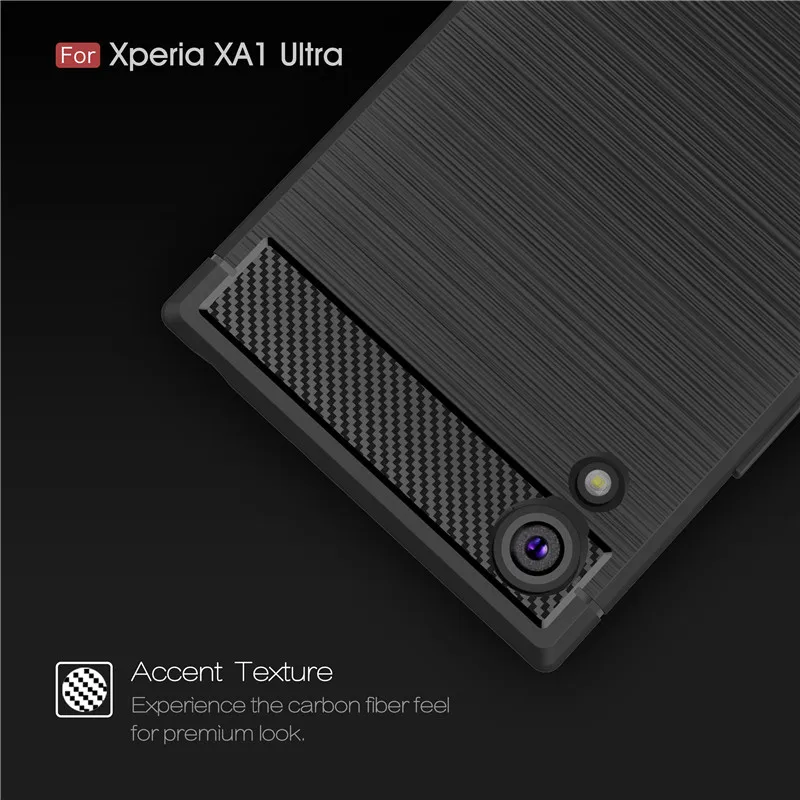 Фото Чехол из углеродного волокна для Sony XA1 Ultra G3212 G3221, мягкий силиконовый чехол из ТПУ для Sony Xperia XA1 Ultra G3223 №3
