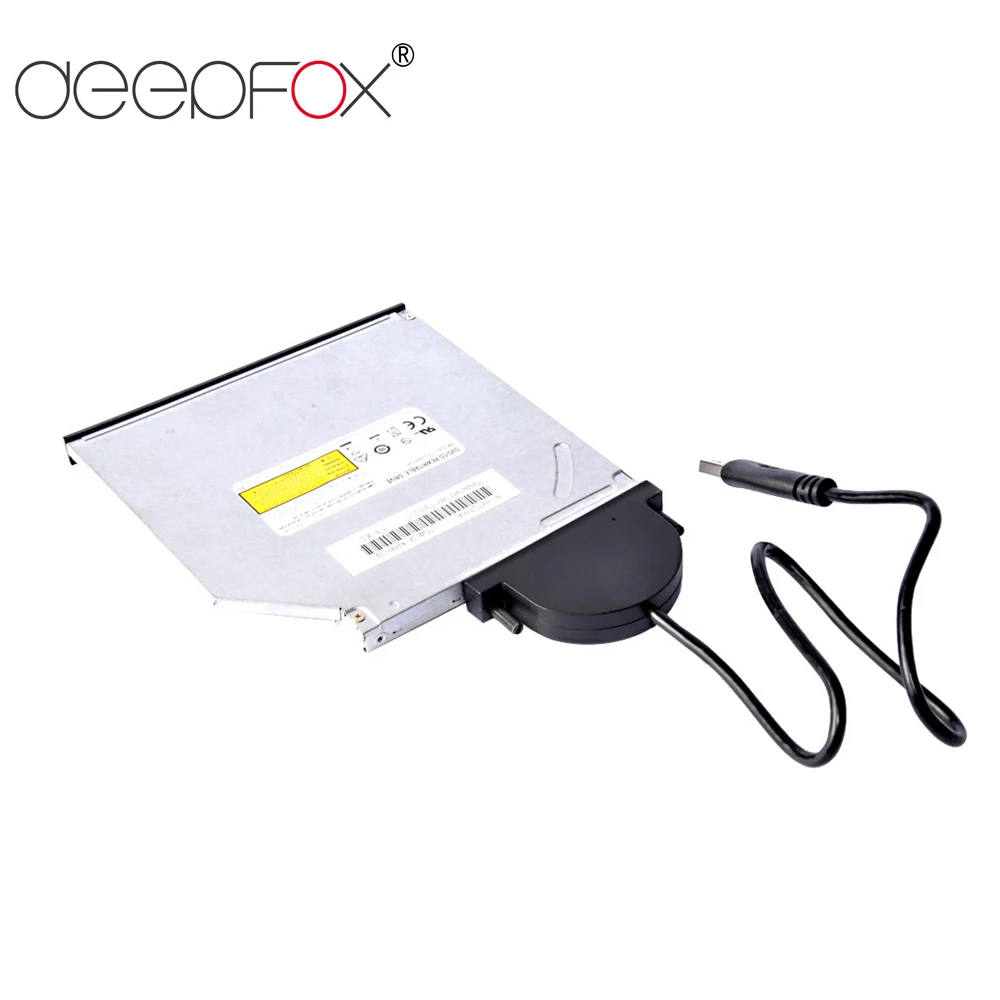 

DeepFox USB 2.0 SATA Cable CD/DVD-ROM Drive Cable Optical Driver Adapter Cable For PC Laptop Notebook