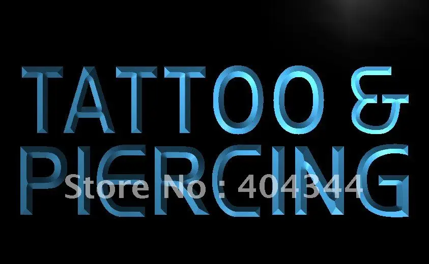 

LB482- Tattoo Piercing Open Service NEW LED Neon Light Sign home decor crafts